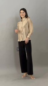 DNaRa - Silvia Blouse Linen Wanita