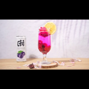 CHI Forest Sparkling Water Bebas Gula Grape Delight 330ml - Minuman Soda Rasa Anggur