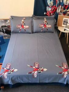 Pure Cotton Ultraman Bedding Single Piece Boys Bedding Duvet Cover Cartoon Anime Kids Room Decor Korean Japanese Style