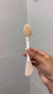 Cọ Rửa Mặt Massage Cọ Đắp Mặt Nạ Silicon 2 Đầu Làm Sạch Sâu Lỗ Chân Lông - Chổi Quét Maks Mặt Nạ 2in1 - Bàn Chải Massage Mặt 2in1 / Bàn Chải Mát Xa Mũi Tiện Lợi