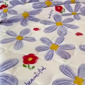 ผ้านวม ผ้าห่มนวมใยไหม ผ้าฝ้ายผสม เกรดพรีเมี่ยม 3/5/6/7ฟุต น้ำหนักเบาและ ระบายอากาศ นุ่มสบาย เส้นใยถั่วเหลือง ระบายอากา