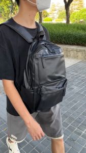 KOREAN Trendy  Leather Backpack For Men College Backpack Office Bag Business Backpack For School