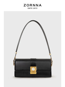 Zornna Ladies Shoulder Bag 2025 New High-End Elegant Small Design Luxury Underarm French Bread Bag Fashionable Lock Buckle