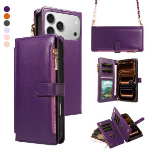 Faux Leather Phone Case for IPhone 17E 16 15 14 13 12 11Pro Max Plus Mini Air Fashionable Crossbody Magnetic Wallet Scratch