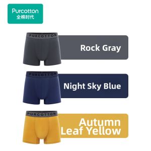 Purcotton | Cotton Elastic Lightweight Comfortable Mens Boxer Briefs