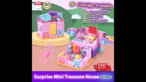 【SG Stock】Kids 6-Themed Design 3D Surprise Mini Multi-Storey Treasure House Toy Set With Lights&Music&Keys★3D Folding✅Dollhouse✅Pretend Play Playset✅Children Christmas/Birthday Gift/Presents✅
