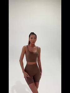 [LASYYOGA][padded] sports bra Womens Training Shockproof Deep U Back Yoga camisole