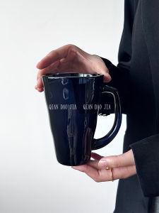 Elegant Handheld Irregular Glass Cup Nordic Style Beer Juice Milk Coffee Cup High Temperature Resistant Common Glass Home Use