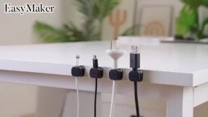 Magnetic Cable Clips Under Desk Cable Management Keeper Organizer  Adhesive Wire Cord Holder