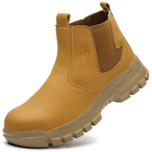 Waterproof Mens Safety Work Boots Steel Toe Shoes Anti Impact And Anti-Puncture Outdoor Adventure Hiking Tactical Boots