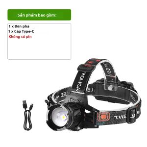 Đèn Pha LED 300W Có Thể Sạc Lại 2000m Đèn Pha Mạnh Mẽ Đèn Pha Tầm Xa Đèn Pha Câu Cá Chống Nước Cho Cắm Trại Đi Bộ Đường Dài Săn Bắn