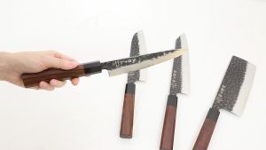 XINZUO HEZHEN PM8-S 3 Layers Composite Steel Nakiri Knife 6.8 / Vegetables knife / Fruits knife / Kitchenware / Kitchen utensils / Kitchen tools / High quality / Slicing knife / Meat knife / Wooden Handle / Rose wood / Razor sharp