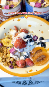 【BUY 1 TAKE 1】Mr.Squirrel 500g Canned Instant Oatmeal Mixed Nuts and Fruit Yogurt oatmeal Chia Seeds Flavors Low Carb Healthy breakfast