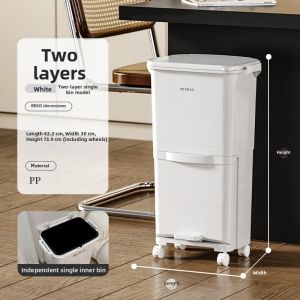 MR.Bin | Double Layer Large Capacity Easy-Access Rolling Bin