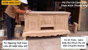 Kệ Tivi Nuy Cỡ Tủ Vừa Phòng Kê Tủ Gỗ Gõ.Kích Thước Tủ Ngang 145 Cao Lên 81 Mặt Sâu 40.Kệ Kê Bày Đồ Nội Thất