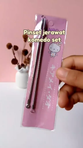 Alat Pencetan Jerawat Komedo 🧴 Pinset Komedo Stainless Steel Isi 2 Set Praktis Aman Higienis