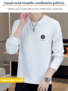 Youth Tiger Pullover Jacquard Casual Sweatshirt Long Sleeve Round Neck Pullover Drilling TShirt