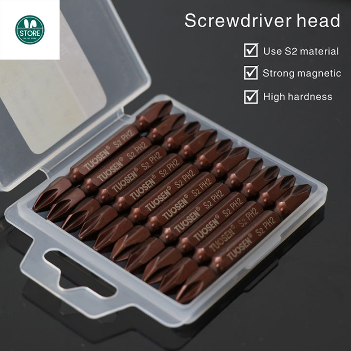 10PCS Slotted Screwdrivers Cross Screwdriver Bit Set ph2 Bits Precision ...