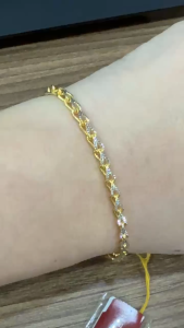 Poh Heng Jewellery 22K Franco Bracelet in Yellow White Gold [Price By Weight]