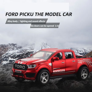 【WJ】1: 32 Ford F350 alloy car model boy childrens diecast car toy Kids pickup truck off-road vehicle toy gift