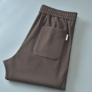 Quần Nỉ Nam Mùa Thu Đông Dày Dặn Có Thắt Lưng Co Giãn Thêu Quần Dài Thường Ngày Thời Trang Thành Phố Dài Cạp Vừa