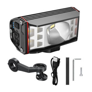 Upgraded 5000LM Bicycle Light 2600mAh Bike Headlight Flashlight Handlebar USB Charging MTB Road Cycling Highlight Power Display
