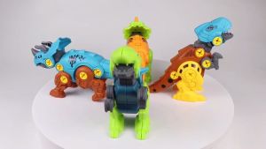 [Choo Choo Toy] Dinosaur Eggs Toys Construction Screw Toy Nut Combination Play Set Mainan Dinosaur 拆装恐龙玩具 - BT297