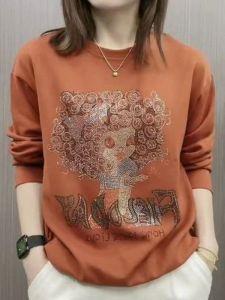 QIAOXIZI | Long Sleeve Loose-Fitting Hoodie for Middle-Aged Women