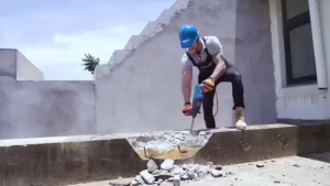 Unicorn 1250W Multi-Mode Rotary Hammer Drill with Quick-bit Replacement for Concrete and Masonry eavy Duty Chipping Gun With 5 Bits