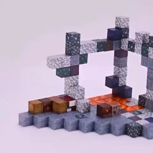 Blok Mainan Kreatif untuk Anak: Minecraft Block Set My World Magnetic 4D Cubes