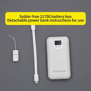 Aideepen | Vỏ Sạc Dự Phòng Bo Mạch Chủ Siêu Nhanh 22.5W Với Pin 21700 Có Thể Tháo Rời - Mô-đun Nguồn Bằng Nhựa Cho Thiết Bị Điện Tử
