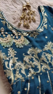 [PRE-ORDER] Ready Made Pure Fox Georgette With Heavy Embroidery Sequence Work Suit (10-15days delivery)