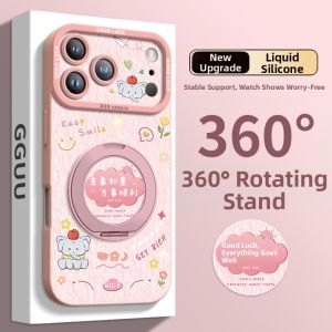 GGUU | Silicone Phone Case Rotatable Stand Full Protection with Hand Strap
