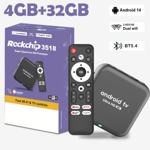 Smart TV Box 8GB+256GB Android 14 Rockchip RK3518 Google Assistant 8K Video Bluetooth5.4 Media Player Q18 Very Fast Set Top Box