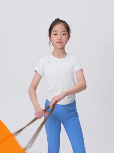 ❄️Icy Touch❄️ Girls Cropped Ruched Sides Summer Sports Tee Quick-Dry Lightweight Icy touch