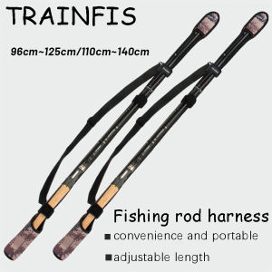 【TRAINFIS】Portable Fishing Rod Holder Protector Cover Bag Portable Fishing Rod Bag Fishing Pole Protector Strap Adjustable Rod Protector Strap Foldable Fishing Rod Protector Strap Portable