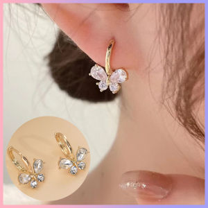 2023 New Fashion Womens Classic Animal Butterfly Simple Crystal Diamond Earrings Pendant Jewelry Bride Wedding Banquet Gift Jew