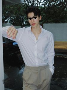 White Lightly Mature Long Sleeves Shirt & American Fashion Brand Suit