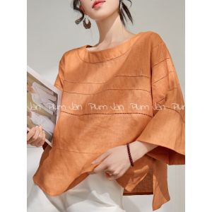 PlumJan | Áo Sơ Mi Nữ Thời Trang Dễ Thương Kiểu Dệt Ren Rộng Rãi