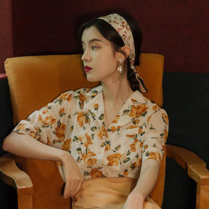 Retro Hong Kong Style Hair Accessories Womens 80s Nostalgic Headwear Silk Scarf Hairbands Fashionable New Arrival