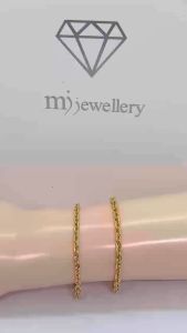 MJ Jewellery 916/22K Gold Hollow Bracelet T021