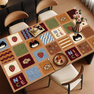 MEIFANJU | Waterproof Oil-Resistant Heat-Resistant No-Wash Luxurious High-Grade Cartoon Tablecloth