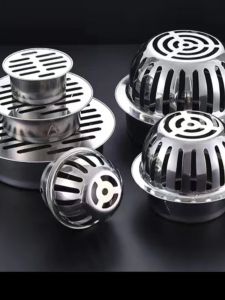Stainless Steel Drain Cover for 110 PVC Pipe Rainwater Drainage Sump Pit Filter Mesh Lid round Shape Home Bathroom Hardware