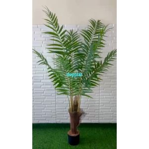 Pohon Artificial Tanaman Hias Palem Hawai T180 Latex Pot Dasar Hitam Dekorasi Rumah Hiasan Kantor