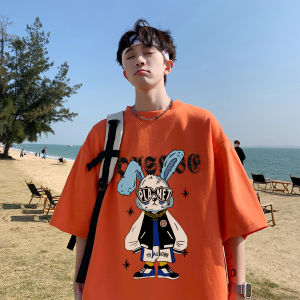 Jiaxun | Dog Print Youth Boys Cotton Heavyweight American Style Casual T-shirt