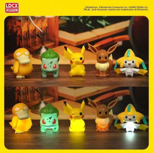 Anime Pokemon Figure Night Light Table Lamp with Pikachu Eevee Jirachi Bulbasaur Psyduck Characters For Kids Gift Toys