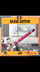 Glass Cutter Metal Handle Diamond Tip Anti-Slip Carbide Glass Cutter 3mm -12mm Potong kaca Sendiri