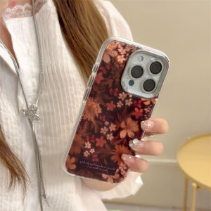 Ốp Lưng Bảo Vệ Hoa Màu Nâu Cho iPhone 17 pro Apple 16 pro Max Mẫu Mới 15/14 Chống Rơi Chống Sốc Phong Cách Hàn Quốc