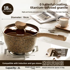 AMERCOOK | Non-stick Granite Baby Food Pot