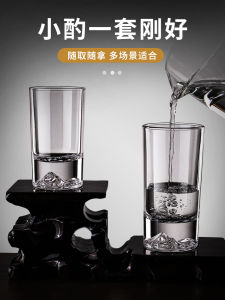 Luxury Home Use 100ml Glass Beer Cup High Value Ice Mountain White Wine Cup Two Ounce Cup Nordic Style Pure Color Cocktail Glass
